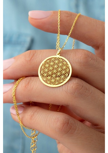 925 Ayar Gümüş Yaşam Çiçeği Kolye fiyatları