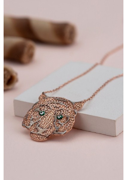 925 Ayar Gümüş Kaplan Kolye