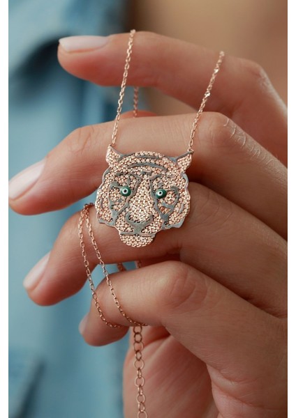 925 Ayar Gümüş Kaplan Kolye fiyatları