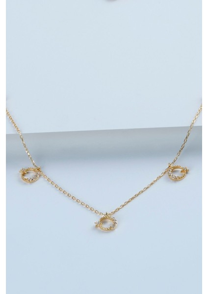 925 Ayar Gümüş Ay Yıldız Şans Kolyesi