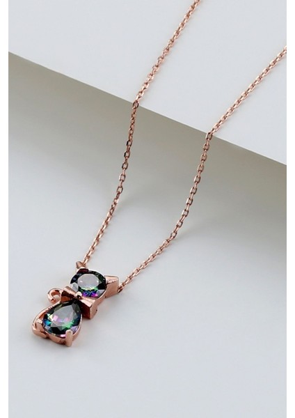 925 Ayar Gümüş Minimal Kedicik Kolye