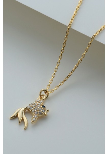 925 Ayar Gümüş Minimal Balık Kolye