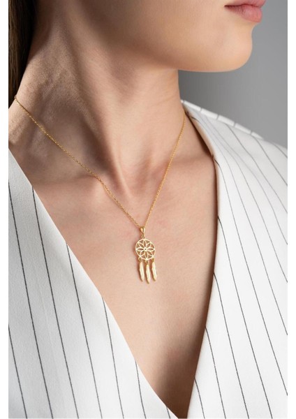 925 Ayar Gümüş Gold Rüya Kolye modelleri