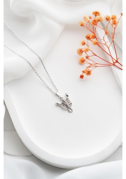 925 Ayar Akrep Gümüş Kolye