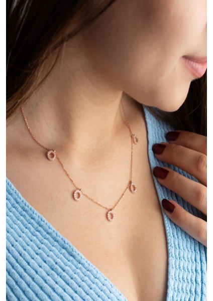 925 Ayar Gümüş Halka Taşlı Şans Kolyesi fiyatları