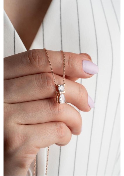 925 Ayar Kedi Gümüş Kolye fiyatları