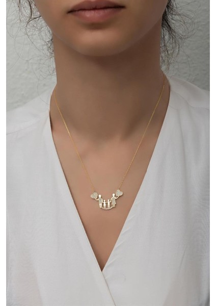 925 Ayar Gümüş Aile Kolye modelleri