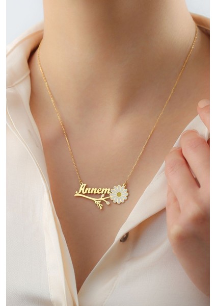 925 Ayar Gümüş Annem Papatya Kolye modelleri