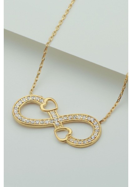 925 Ayar Gümüş Sonsuzluk Kalpli Kolye