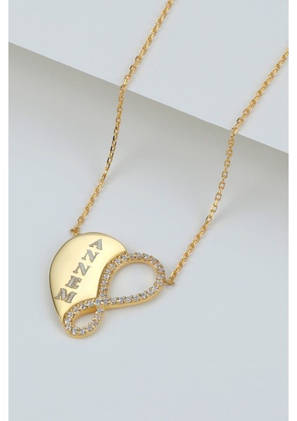 925 Ayar Gümüş Annem Sonsuzluk Kolye