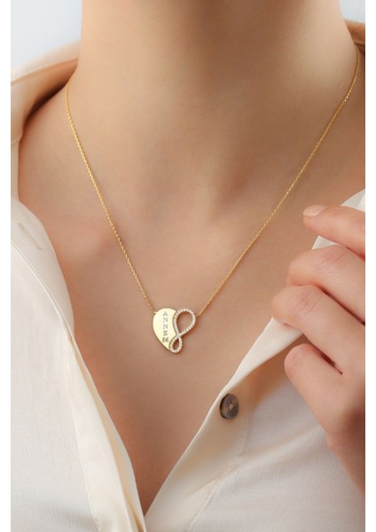 925 Ayar Gümüş Annem Sonsuzluk Kolye modelleri