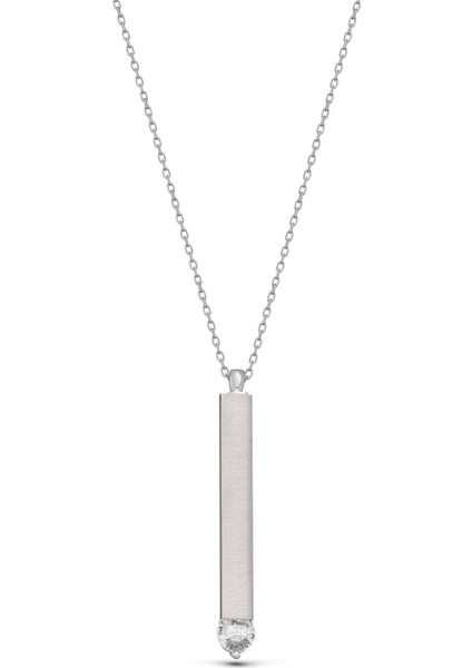 925 Ayar Gümüş Kişiye Özel Gizli Sütün Kolye