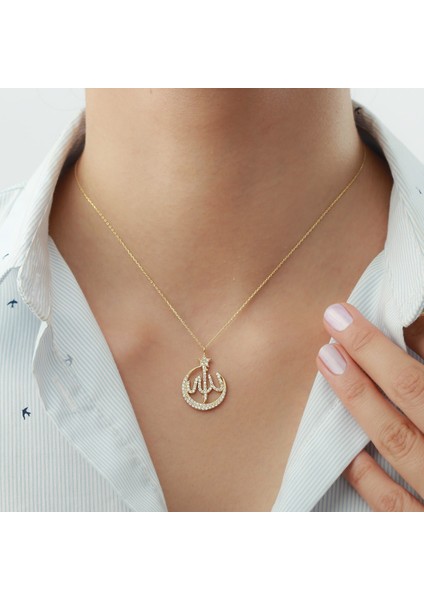 925 Ayar Gümüş Allah Lafzı Kolye modelleri