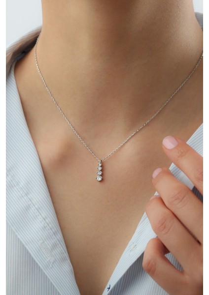 925 Ayar Gümüş Pırlanta Model Kolye modelleri