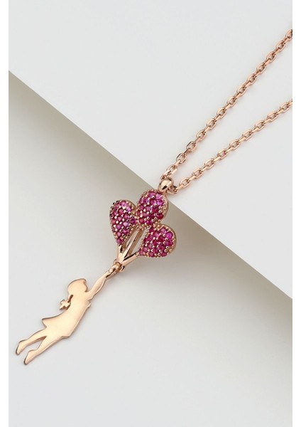 925 Ayar Gümüş Balonlu Kız Kolye