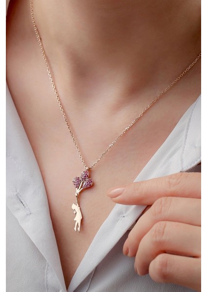 925 Ayar Gümüş Balonlu Kız Kolye modelleri