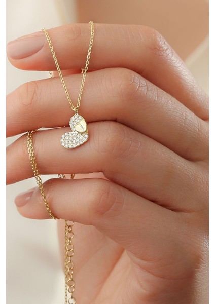 925 Ayar Zirkon Taşlı Kalp Kolye fiyatları