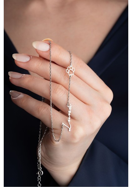 925 Ayar Gümüş Patili Isimli Kolye fiyatları