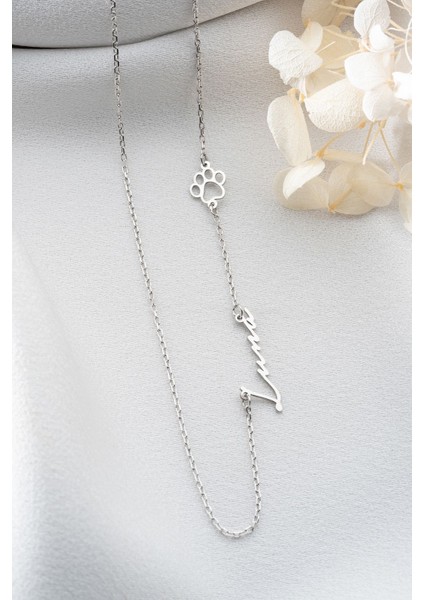 925 Ayar Gümüş Patili Isimli Kolye modelleri