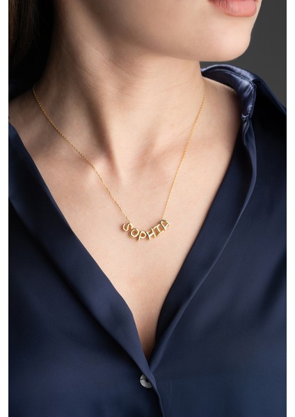 925 Ayar Gümüş Balon Harf Isimli Kolye