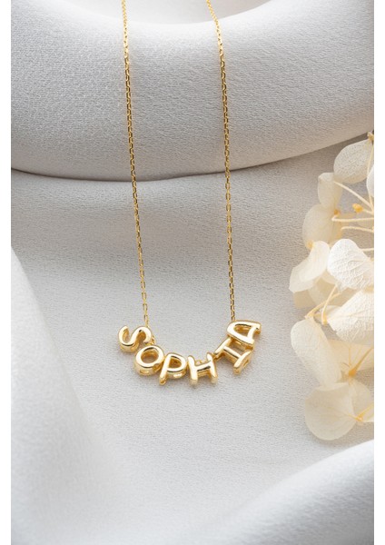 925 Ayar Gümüş Balon Harf Isimli Kolye modelleri