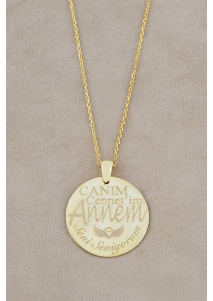 925 Ayar Gümüş Canım Annem Kolyesi