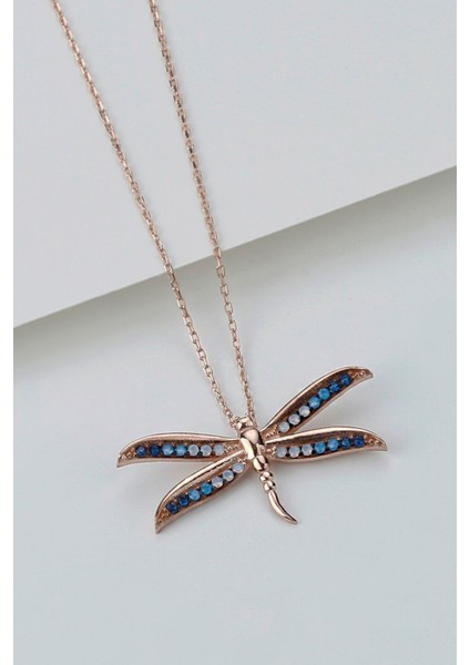 925 Ayar Gümüş Renkli Yusufçuk Kolye