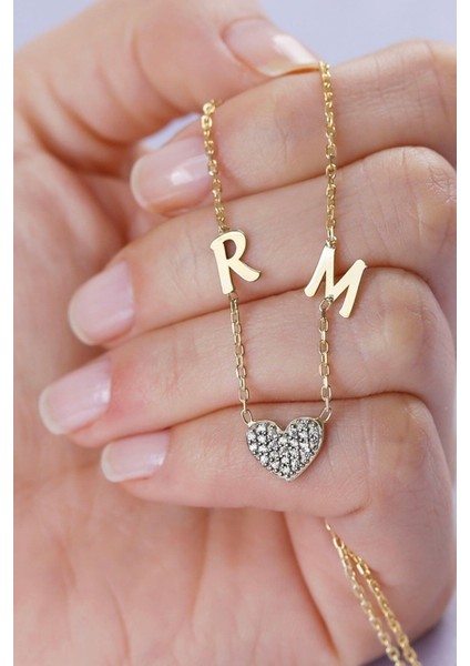 925 Ayar Gümüş Kalpli Harfli Kolye fiyatları