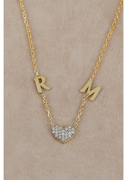 925 Ayar Gümüş Kalpli Harfli Kolye modelleri