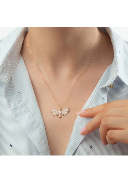925 Ayar Gümüş Rose Kartal Kolye modelleri