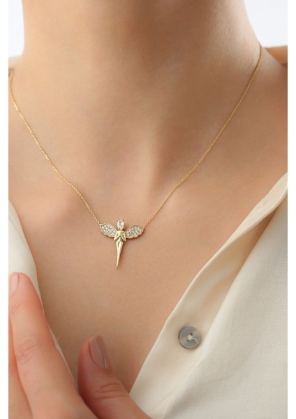 925 Ayar Gümüş Gold Peri Kolye modelleri