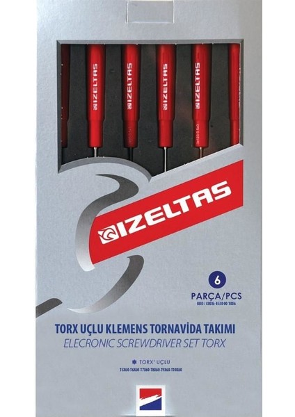 Izeltaş 4530 Elektronikçi Torx Tornavida Seti 6 Parça fiyatları