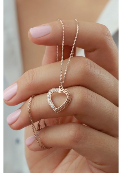 925 Ayar Gümüş Kalpli Kolye fiyatları