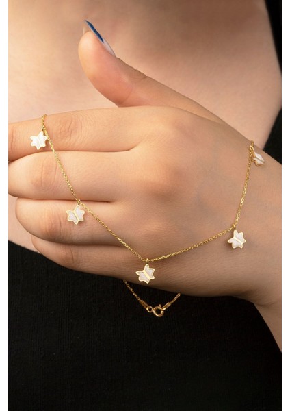 925 Ayar Gümüş Gold Mineli Kelebek Şans Kolye modelleri