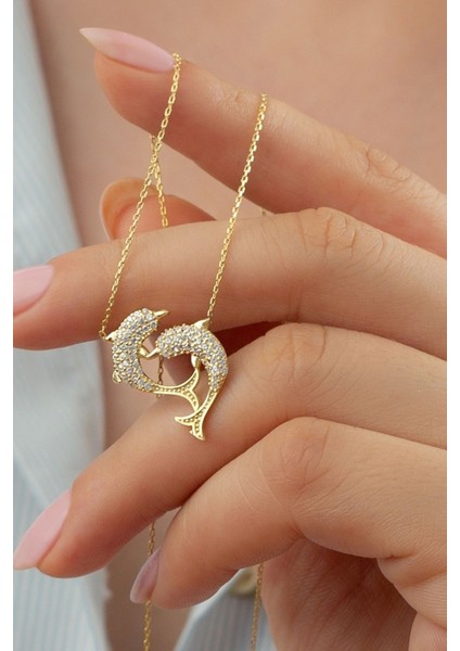 925 Ayar Gümüş Gold Yunus Kolye fiyatları