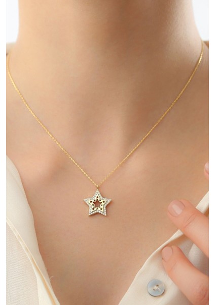 925 Ayar Gümüş Yıldız Kolye modelleri