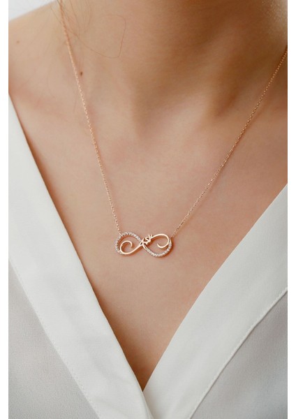 925 Ayar Gümüş Küçük Boy Sonsuz Aşk Kolye modelleri