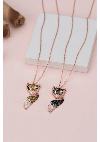 925 Ayar Gümüş Tilki Kolye