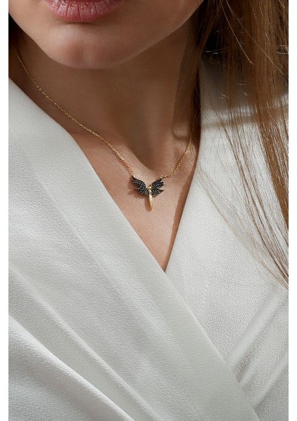 925 Ayar Gümüş Gold Mikail Kolye modelleri