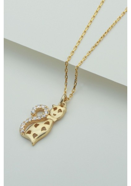 925 Ayar Gümüş Kedi Kolye