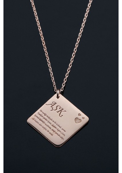 925 Ayar Gümüş Aşk Kolyesi