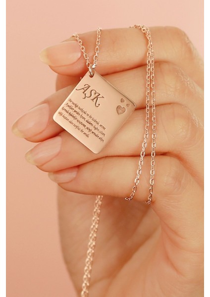 925 Ayar Gümüş Aşk Kolyesi fiyatları