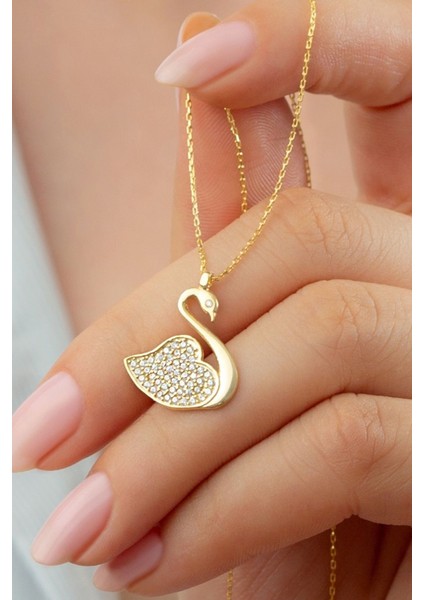 925 Ayar Gümüş Kuğu Kolye fiyatları