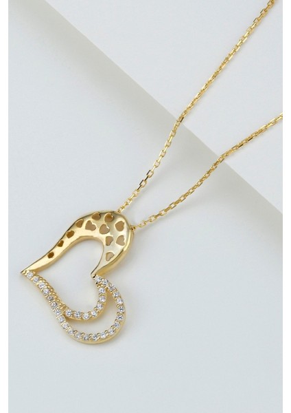 925 Ayar Gümüş Kalpli Kolye