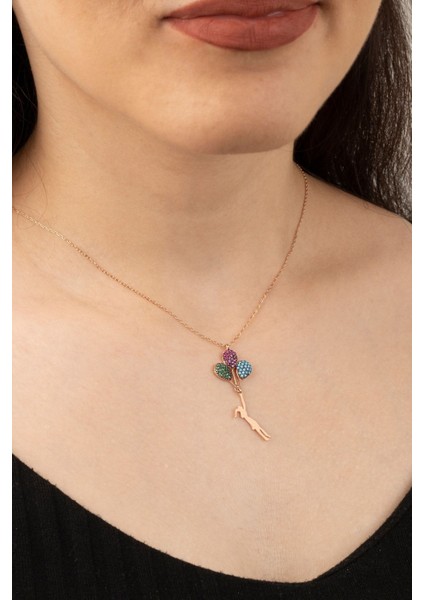 925 Ayar Gümüş Balonlu Kolye