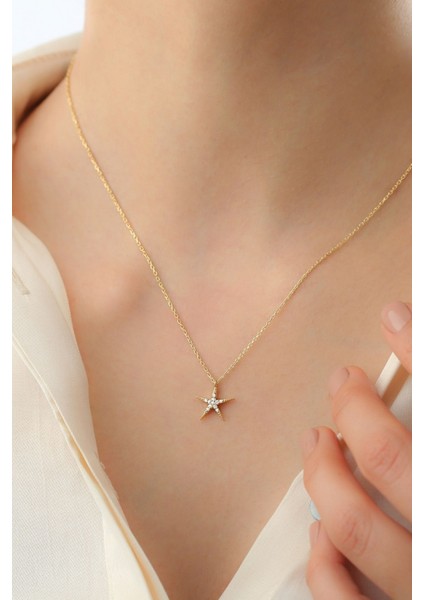 925 Ayar Gümüş Deniz Yıldızı Kolye modelleri