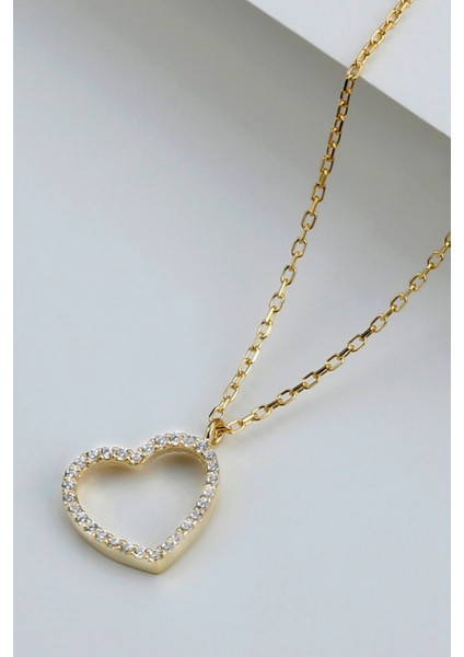 925 Ayar Gümüş Kalpli Kolye