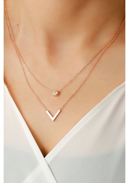 925 Ayar Gümüş Çift Zincir Trend Kolye modelleri