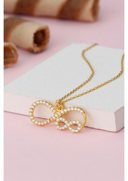 925 Ayar Gümüş Çifte Sonsuzluk Kolye