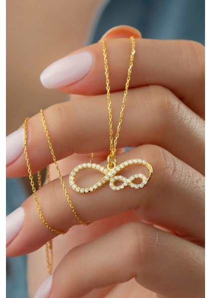 925 Ayar Gümüş Çifte Sonsuzluk Kolye fiyatları